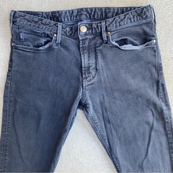 Armani Jeans Men's Faded Black / Dark Gray Slim Fit Jeans Size 30 x 32 - Picture 5 of 12